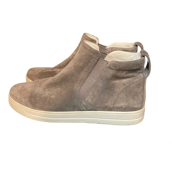 PRADA HIGH TOP GRAY SUEDE SKATE SNEAKER - Picture 2 of 6